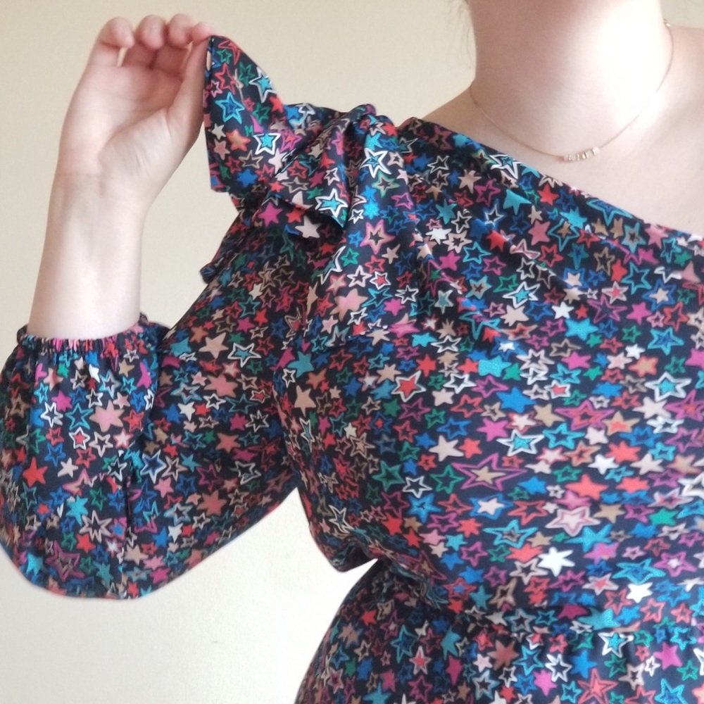 Star Jcrew one shoulder dress size 14 - Picture 2 of 8